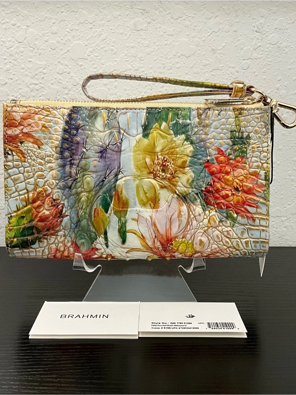 Brahmin Daisy SUCCULENT BLOOM MELBOURNE DI Floral Wristlet W/Eyes